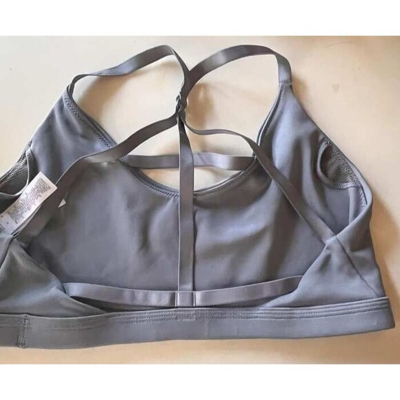 Nike Dri Fit L Gray Blue Indy Femme Strappy Light Support Sports Bra - Picture 9 of 10